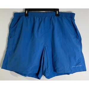 Columbia PFG Omni Shade Nylon Fishing Swim Trunks Blue Shorts Men Size‎ XL